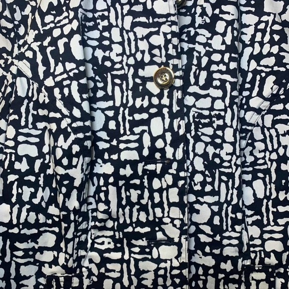 𝅺CHARTER Club Black and white patterned blazer S - Picture 3 of 10